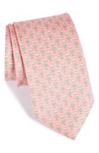 Men's Salvatore Ferragamo Dinosaur Print Silk Tie, Size - Red