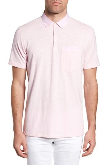 Men's Good Man Brand Slub Jersey Cotton Polo Shirt - Red