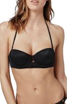 Women's Topshop Bind Balconette Bikini Top Us (fits Like 0) - Black