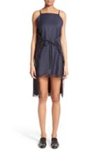 Women's Alexander Wang Lace Trim Pinstripe Apron Dress