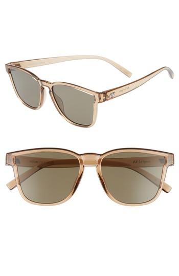 Women's Le Specs History 53mm Modern Rectangle Sunglasses - Tan