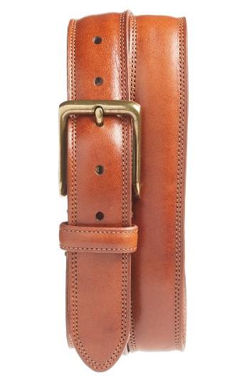 Men's Bosca The Jefferson Leather Belt - Amber