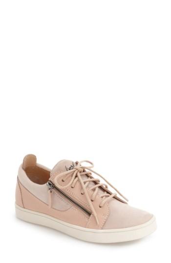 Women's Giuseppe Zanotti Low Top Zip Sneaker .5 M - Pink
