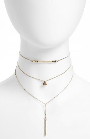 Women's Topshop Tri Bar Necklace