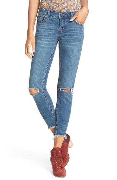 Women's Free People Ripped Crop Skinny Jeans