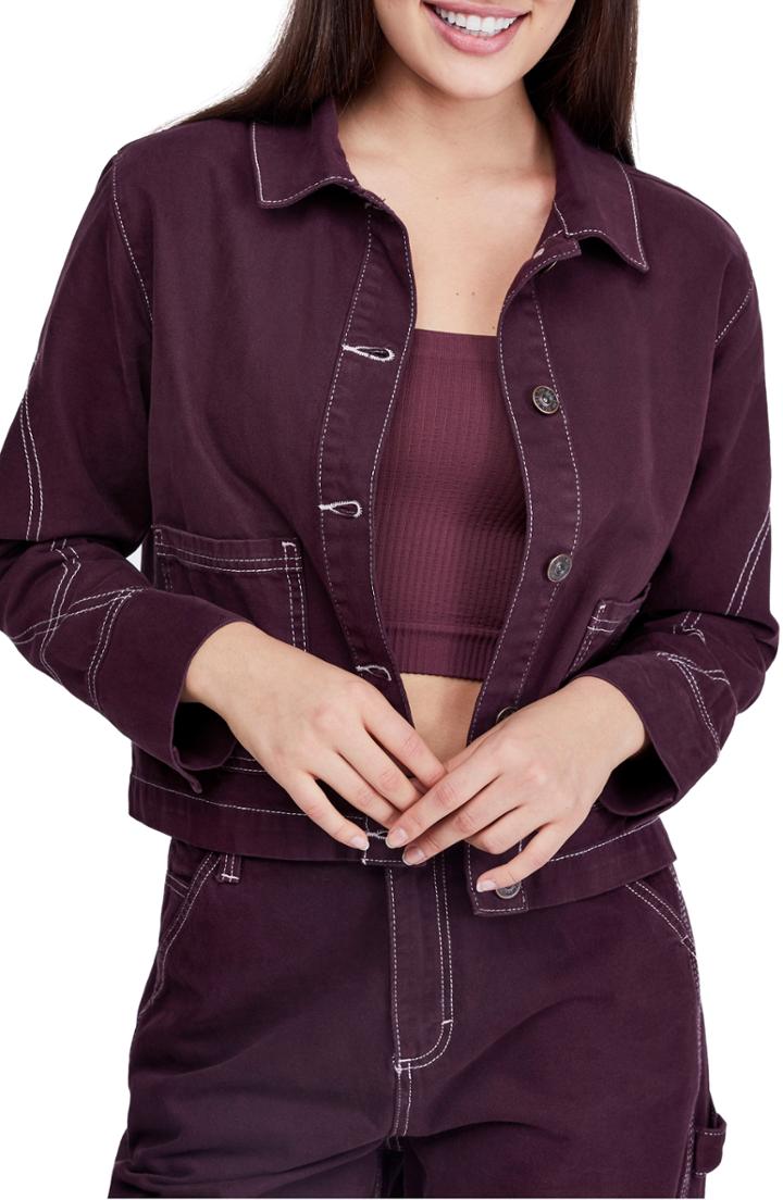 Women's Bdg Urban Outfitters Damson Utility Jacket - Burgundy
