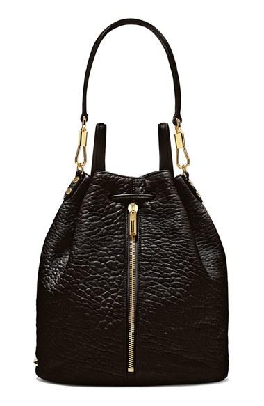 Elizabeth And James 'cynnie' Leather Sling Backpack - Black