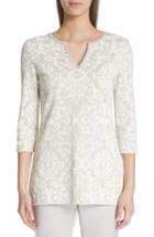 Women's St. John Collection Gold Leaf Brocade Tunic - Ivory