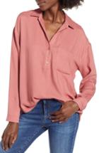 Women's Slouchy Pullover Shirt - Pink