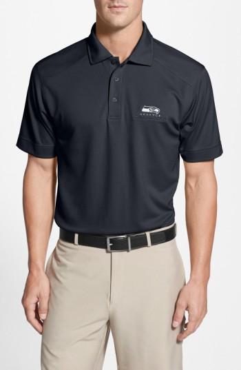 Men's Cutter & Buck Seattle Seahawks - Genre Drytec Moisture Wicking Polo