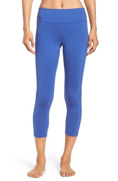 Women's Zella 'keep It Cool' Crop Leggings, Size - Blue