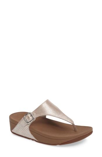 Women's Fitflop 'the Skinny' Flip Flop M - Metallic