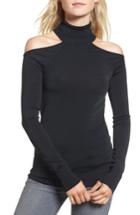 Women's Trouve Cutout Turtleneck, Size - Black