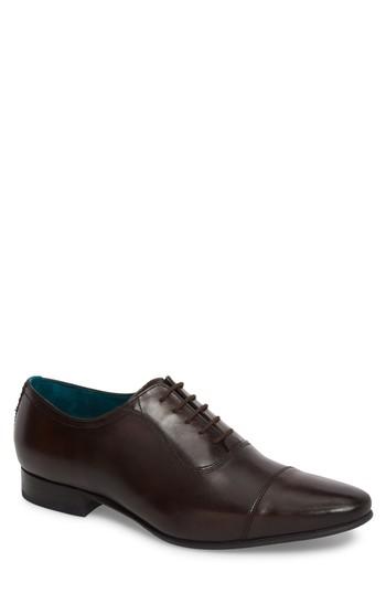 Men's Ted Baker London Karney Cap Toe Oxford M - Brown