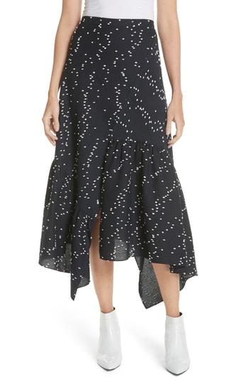 Women's 3.1 Phillip Lim Print Asymmetrical Ruffle Skirt - Blue
