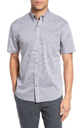 Men's Maker & Company Regular Fit Check Short Sleeve Sport Shirt - Grey