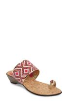 Women's Love And Liberty Sahalie Embellished Toe Ring Slide Sandal