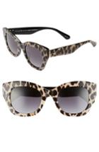 Women's Kate Spade New York Jalena 49mm Gradient Sunglasses - Black Gold/ Leopard Print