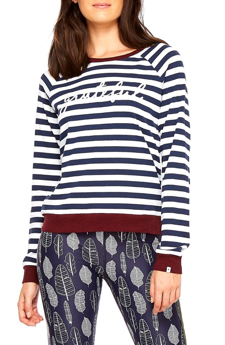 Women's The Upside Goldie Rib Stripe Sweatshirt