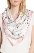 Women's Kate Spade New York Confetti Square Silk Scarf, Size - White