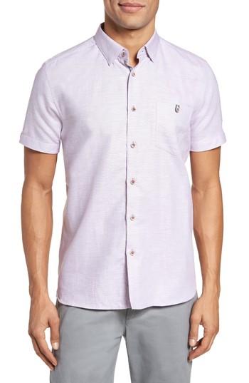 Men's Ted Baker London Slim Fit Sport Shirt (m) - Purple