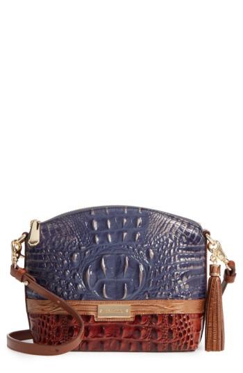 Brahmin Andesite Lucino - Mini Duxbury Leather Crossbody Bag - Blue