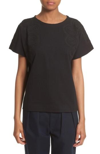 Women's Tricot Comme Des Garcons Embroidered Tee - White