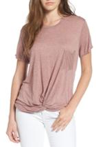 Women's Hinge Twist Hem Tee, Size - Pink
