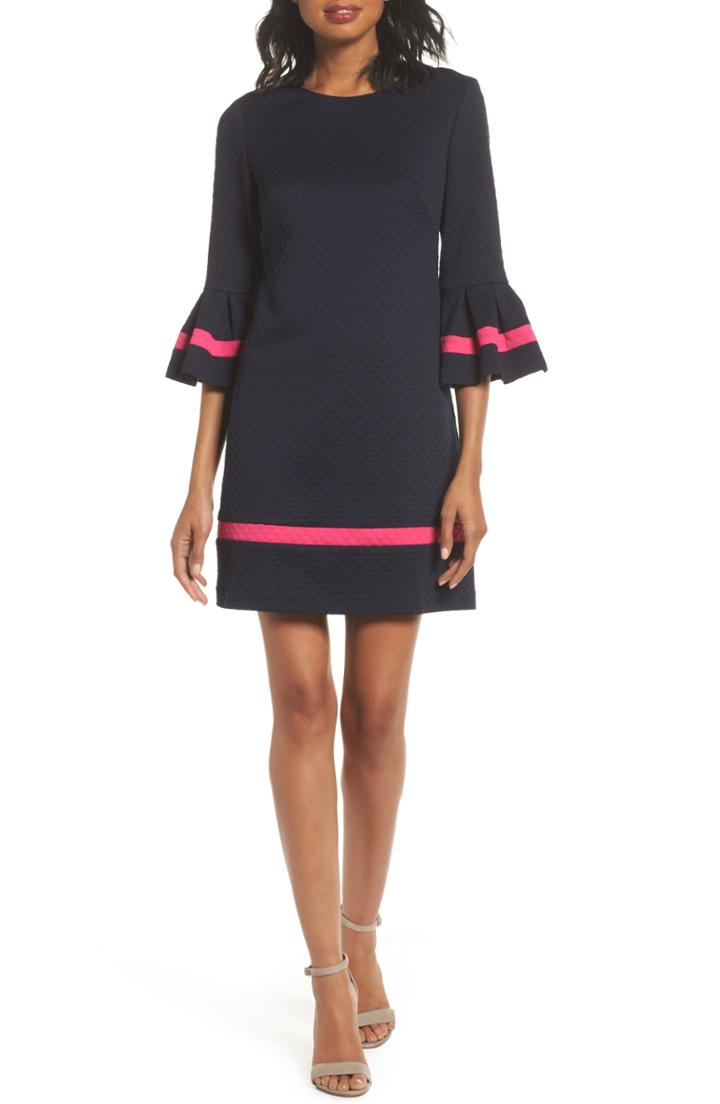 Women's Eliza J Bell Sleeve Shift Dress (similar To 14w) - Blue
