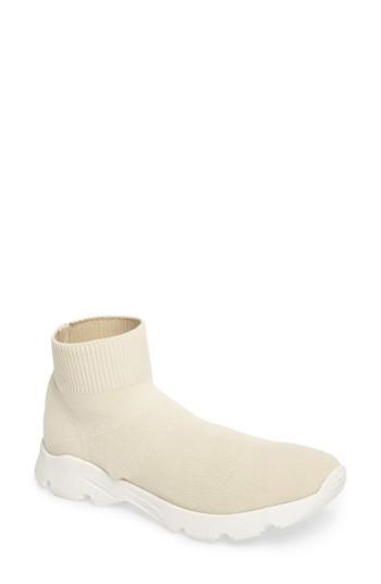 Women's Tony Bianco Winston Knit High Top Sneaker M - Beige