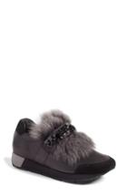 Women's Kennel & Schmenger Racer Slip-on Sneaker With Genuine Shearling Trim M - Black
