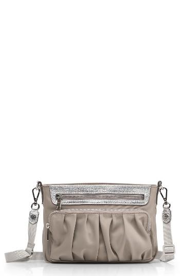 Mz Wallace 'abbey' Bedford Nylon Crossbody Bag - Grey
