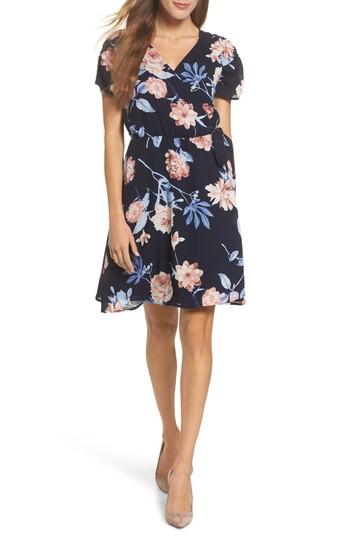 Women's 19 Cooper Floral Wrap Dress - Black