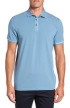Men's Ted Baker London Offset Modern Slim Fit Golf Polo (s) - Blue
