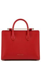 Strathberry Midi Leather Tote - Red