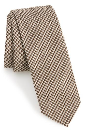 Men's Boss Jacquard Tie, Size - Brown
