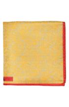Men's Robert Talbott Floral Silk Pocket Square, Size - Metallic