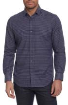 Men's Robert Graham Landen Tailored Fit Print Sport Shirt, Size - Blue