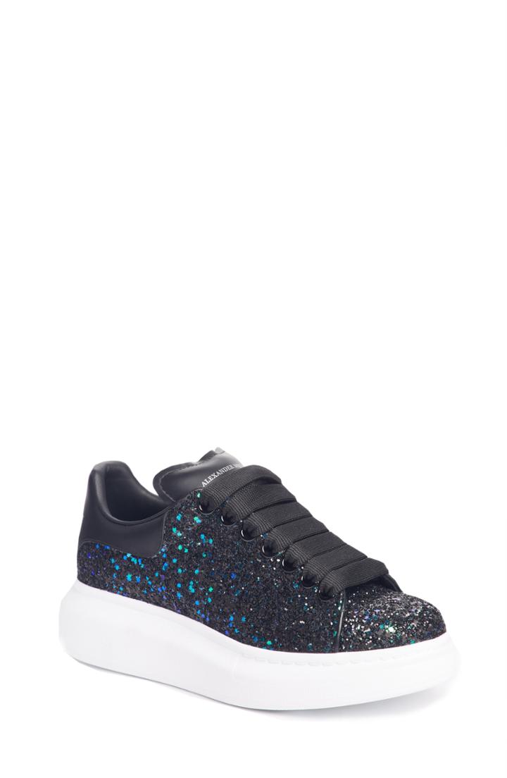 Women's Alexander Mcqueen Glitter Platform Sneaker Us / 36eu - Blue