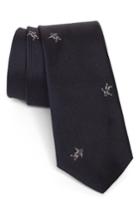 Men's Paul Smith Embroidered Astronaut Silk Tie, Size - Black