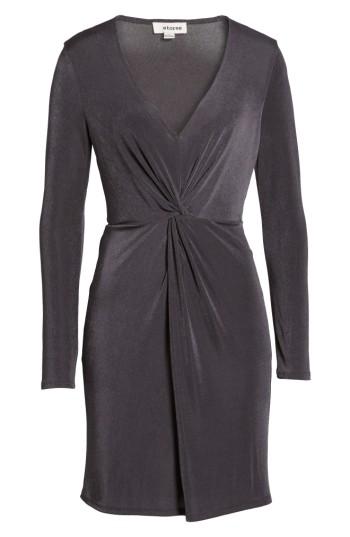 Women's Storee Twist Front Knit Dress - Grey