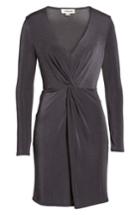Women's Storee Twist Front Knit Dress - Grey