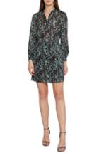Women's Reiss Miriam Metallic Stripe Dress Us / 12 Uk - Black
