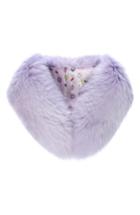 Women's Charlotte Simone Princess Faux Fur Collar, Size - Purple