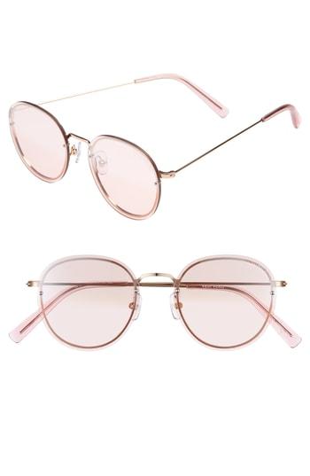 Women's Vedi Vero 52mm Round Sunglasses - Shiny Rose Gold