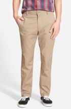 Men's Rvca 'the Week-end' Slim Straight Leg Stretch Twill Chinos - Beige (online Only)