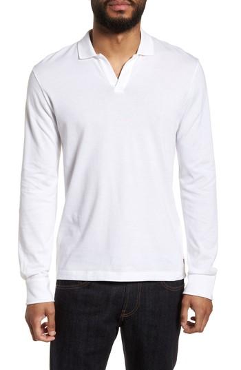 Men's Eleventy Johnny Cotton Polo Shirt - White