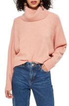 Women's Topshop Turtleneck Sweater Us (fits Like 0) - Pink
