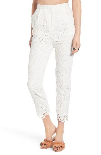 Women's Wayf Piper High Waist Eyelet Crop Pants