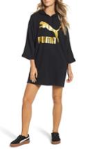 Women's Puma Glam Oversize Hooded Dress - Black